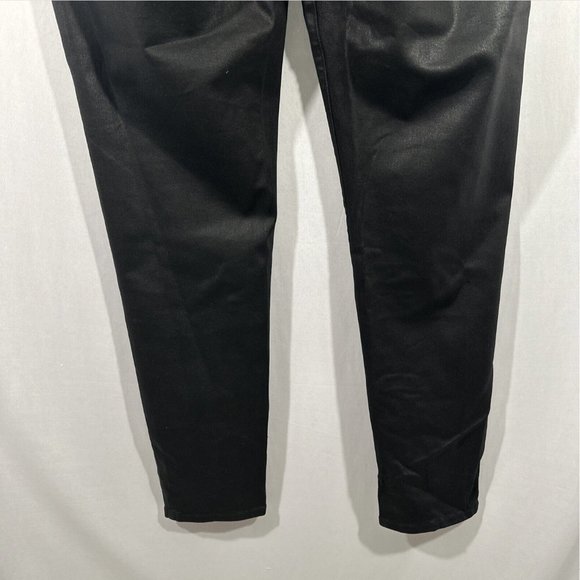 NWD $170 GOOD AMERICAN [ 18 ] Good Legs Coated Skinny‎ Jeans in Black - Picture 11 of 16